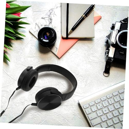 UKCOCO Wired Over Ear Headset with Microphone Lightweight Comfortable Stereo Headphones for Computer Gaming Music Video Chat Black