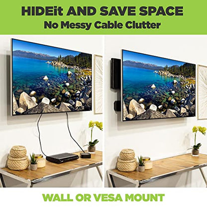 HIDEit Uni-S (Black) Adjustable Small Device Wall Mount - size: Small Adjustable