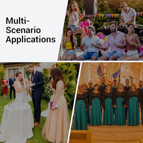 TONOR Wireless Microphones System, Handheld Microfono Inalambrico, Red | 4x10 Channels Cordless Mics, 60 m/200FT UHF Range with Stable Signal Transmission for Karaoke Singing Party Church Wedding - style: 4 Handheld Mics Grey&Red