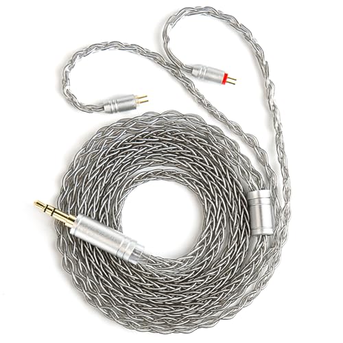 2026 Upgraded 1.5M IEM Cable,4N OFC Silver-Plated Upgraded IEM Cable - color: Gray, size: 2Pin