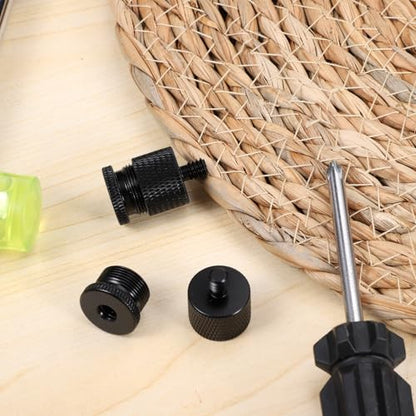 4 PCS Mic Stand Adapter, 5/8 Female to 1/4 Male and 1/4 Female to 5/8 Male Screw Thread Set, Microphone Tripod Adapter for Mic Stand Boom Arm Camera