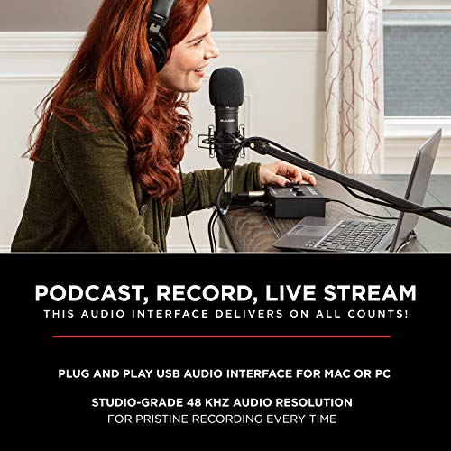 M-Audio Recording, Streaming and Podcasting Bundle – M-Track Solo USB Audio Interface and 120W BX4 Stereo Speakers, Plus a Software Suite Included