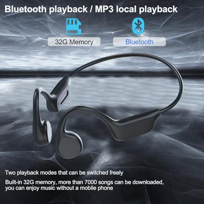 Bone Conduction Sports Headset Open-Ear Bluetooth 5.4 Wireless Headphones