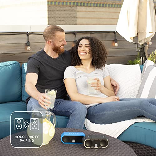 Altec Lansing Mini LifeJacket Jolt Bluetooth Speaker with Qi, Wireless, Waterproof, Portable, Speakers, Loud Volume, Strong Bass, Rich Stereo System, Microphone, 16 Hour Battery, 100 ft Range, Gray - color: Gray