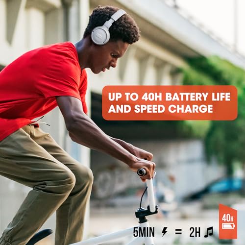 JBL Tune 510BT - Wireless On-Ear Headphones - Rose | JBL Pure Bass Sound, Wireless Bluetooth 50 Streaming, Up to 40H battery life and speed charge 5mins 2H, Hands-free calls - color: Rose, size: Medium