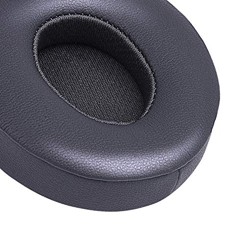 SoloWIT Earpads Cushions Replacement for Beats Solo 2 & Solo 3 Wireless On-Ear Headphones, Solo2 Solo3 Ear Pads with Soft Protein Leather, Added Thickness - Titanium - color: Titanium
