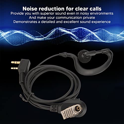 Two Way Radio Headset, Walkie Talkie Earpiece with Microphone and 2 Pin Connector for Retevis Radios (2 Pack)
