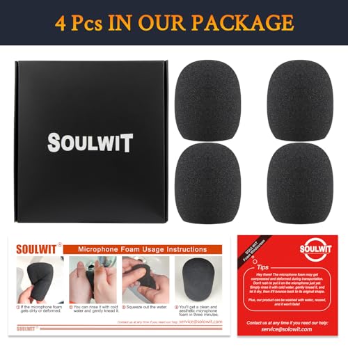 SOULWIT 4Pcs Pop Filter for AKG P170 Pencil Condenser - Black