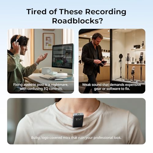 SmallRig S70 Wireless Mic (2 TX + 2 RX + Charging Case) - Black | Mini Lavalier Microphone for Phone/Camera Content Creation, Noise Cancelling for Vlog/TikTok/Interview etc. - color: Black, style: 2 TX + 2 RX