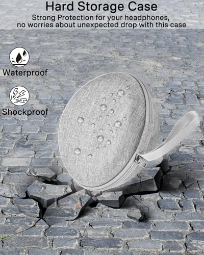Hard Travel Carrying Case Compatible with Skullcandy Crusher Over-Ear Headphones. (Case Only, Not Include The Device)-Gray(Gray Lining) - color: Gray(Gray Lining)