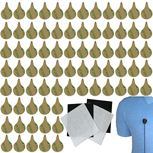 Lavalier Microphone for Hiding Lavalier Musical Mic and Reduce Wind Noise, Pack of 80 Stickies and 80 Fabric Discs