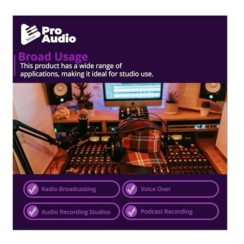 Focus Pro Audio Shock Mount for Blue Yeti and Yeti Pro Microphones (Black) - Shock Mount Mic Holder for Anti Vibration Noise Isolation - Blue Yeti & Yeti Pro Boom Arm Compatible Mic Stand