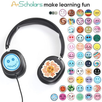 Kids Wired Headphones for School, 5-Pack, Foldable with Mic | Stereo sound, Comfortable over-ear fit, 3.5 mm jack, Ideal for classrooms, iPads, tablets, computers and travel - color: 5 Pack-Black