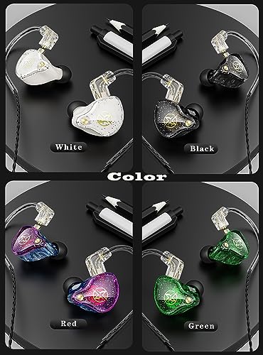 DX2 in-Ear Earphone HiFi in-Ear Earphone Earbud with New 10mm Composite Magnetic Dynamic Driver in Ear Monitor Earbuds(No Mic,Purple) … - color: Purple, size: No Mic