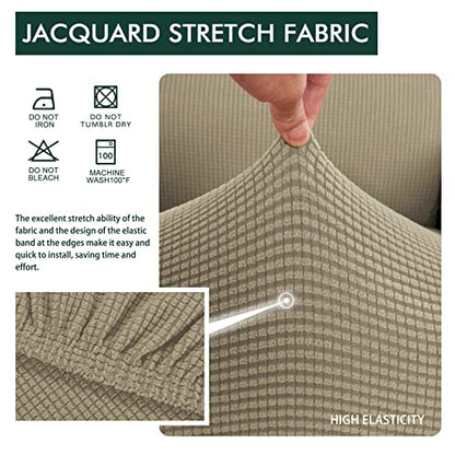 Hokway Stretch Couch Cushion Slipcovers Reversible Cushion Replacement Slipcovers Sofa Cushion Covers(Camel New, 2 Pieces) - color: Camel New, size: Small (2 Pieces)
