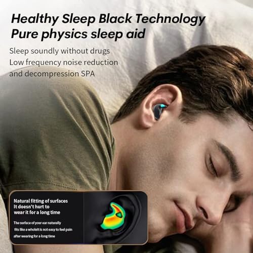 Xmenha Invisible Sleep Wireless Earphone IPX5 Waterproof Thin Invisible Sleep Earbuds for Side Sleepers Sleep Ear Buds Smallest Tiny Small Mini Discreet Earbud for Sleeping Invisible Headphones - color: White