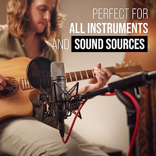 RØDE NT1 5th Gen Studio Condenser Microphone, XLR + USB-C, Silver - color: Black