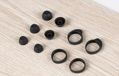 Ear Tips for Samsung Galaxy Buds FE Earbud Accessories, Replacement Silicone Ear Tips and Wings, 3 Pairs, Black