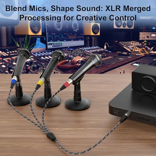 J&D XLR Splitter Cable, Gold Plated 3 Pin XLR 1 Male to 3 Female Adapter, Balanced Microphone Cord for Mixer, AMP, Limiter, Speaker and Recording Equipment, 1.6 Feet - size: 1.6 ft