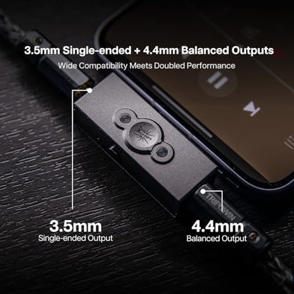 Linsoul Kiwi Ears Allegro Pro Earphone DAC AMP, USB C to 3.5/4.4mm Output | Portable IEM Dongle, Supports PCM Up to 32bit/384kHz DSD128/DSD64, Dual ES9603 Amplifiers for Smartphones/PC/Laptops