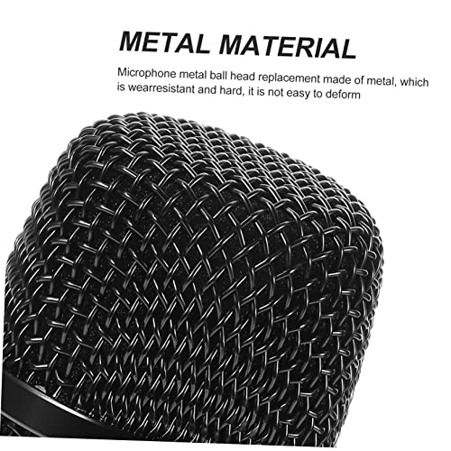 Microphone Metal Ball Head Replacement Part for Wireless Mics Pop Filter Sponge Mesh Cover