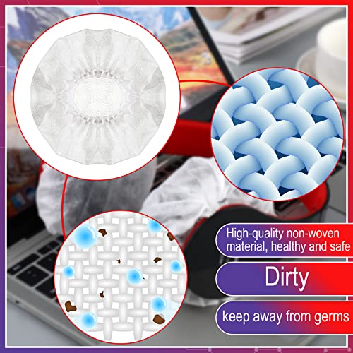 500 Pcs Disposable Headphone Covers, Non-Woven Sanitary Headphone Hygiene Covers for Over-Ear Headphones (8-11cm), Ideal for Gyms, Salons, Call Centers & Shared Headsets, White