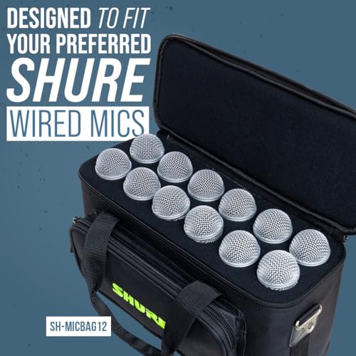Shure by Gator Padded Carrying Bag that Holds Up to 2 Wireless Mic Systems; (SH-WRLSSCARRYBAG-2) - size: Gig Bag, style: Dual Wireless System