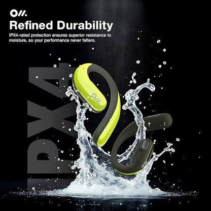 Oladance OWS Pro Open-Ear True Wireless Headphones, 16-Hour Playtime | Bluetooth 5.3, Dual-Device Connectivity, Amplifier Chip, Virtual Bass, Liquid Silicone, Titanium Frame, Comfortable Fit - color: Green
