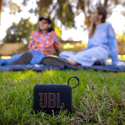 JBL Go 4 - Ultra-Portable, Waterproof and Dustproof Bluetooth Speaker, Big JBL Pro Sound with Punchy bass, 7-Hour Built-in Battery, Made in Part with Recycled Materials (Black) - color: Black