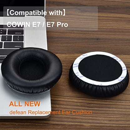 Defean Earpads for COWIN E7 / E7 Pro (Not Fit SE7) | Also for Silensys E7 / E7 Pro Softer Leather,High-Density Noise Cancelling Foam