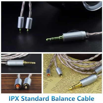 IPX T2 to 3.5MM 4 Core Upgraded Replacement Cable Earphones Cable for ETYMOTIC EVO UE Premier WESTONE PRO X Series(X10 X20 X30 X40 X50) MACH80/70/60/50/40/30/20/10 3.94FT - size: 3.5MM