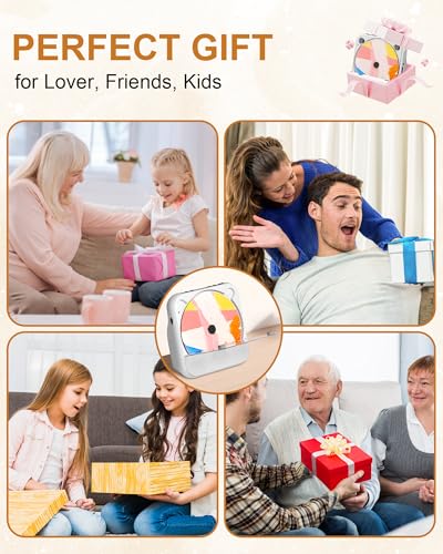 Portable CD Player Bluetooth Rechargeable, Mini Desktop for Home with HiFi Speaker, Cute CD Player Remote Control, Supports CD/FM Radio/USB, Cream - color: Cream