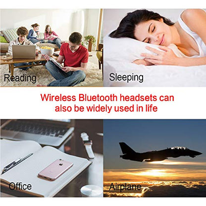 Sleeping Headphones Earphones, Soft Comfortable Silicone Noise Isolating Earbuds with Mic Earplugs for Nighttime, Insomnia, Travel, Sport, Meditation & Relaxation (Black)