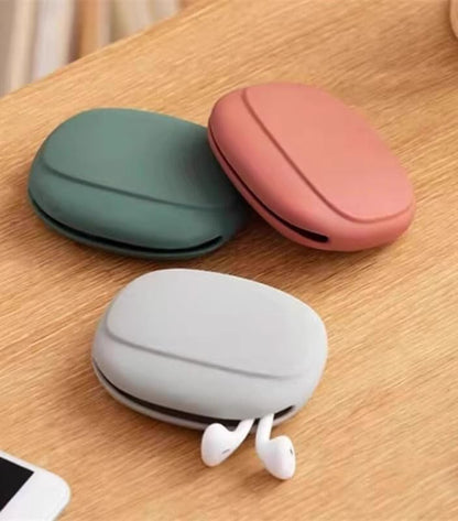 3-Pack Silicone Cable Organizer Pouch - Soft No-Zipper Pouch for Earphones, Charger Cables, Keys, Lipstick, Mini Storage Bag for Pocket & Purse