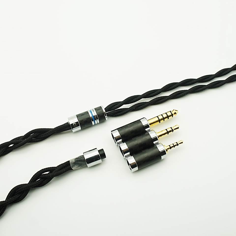 PENON Space 4 Shares 133 Cores OFC Silver-Plated Wires HiFi Audiophile Wired Earphone Replacement Cable IEM Upgrade Cable with 3-in-1 Detachable Plugs - size: MMCX