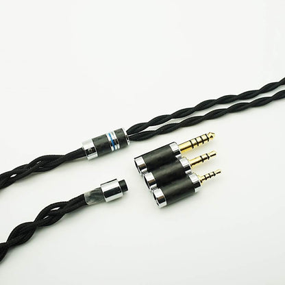 PENON Space 4 Shares 133 Cores OFC Silver-Plated Wires HiFi Audiophile Wired Earphone Replacement Cable IEM Upgrade Cable with 3-in-1 Detachable Plugs - size: MMCX
