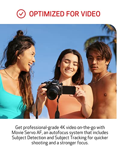 Canon EOS R10 Content Creator Kit, Mirrorless Vlogging Camera with RF-S18-45mm F4.5-6.3 is STM Lens, Tripod and Stereo Microphone, 24.2 Megapixel CMOS (APS-C) Sensor, 4K Video, Black | 24.2 Megapixel CMOS (APS-C) Sensor, Stereo Microphone, 4K Video, RF-S1