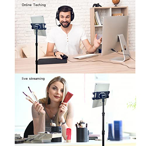 Tablet Floor Stand Adjustable Tripod Stand Compatible for 5.5-12.9" iPad