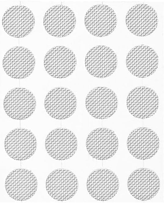 20-Pack Stainless Steel Earbud Filters - 4mm Mesh Replacement for in-Ear Headphones, Anti-Dust and Sweat-Resistant Earphone Accessories (Silver)