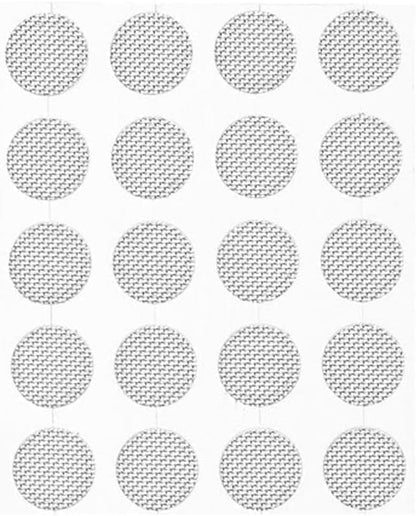20-Pack Stainless Steel Earbud Filters - 4mm Mesh Replacement for in-Ear Headphones, Anti-Dust and Sweat-Resistant Earphone Accessories (Silver)