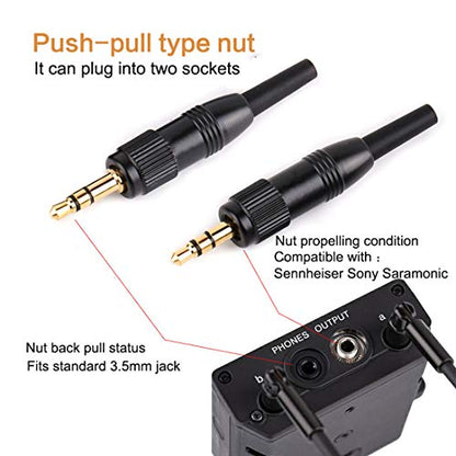 3.5mm (1/8 Inch) TRS Male Screw Lock Stereo DIY Connector Audio Adapter Compatible with Sennheiser Sony Saramoinc BOYA Comica Lavalier Microphone(4mm) - size: 4mm