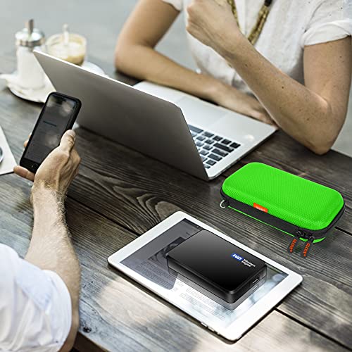 Power Bank Storage Case – GLCON Hard EVA Protective Travel Case | Small Electronic Carrying Pouch for Hard Drive, Cell Phone, Charging Cable, External Battery, Earbuds (Light Green) - color: Light Green