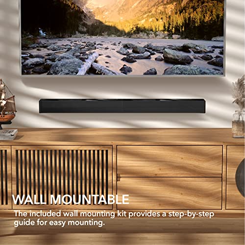 LARKSOUND Sound Bar for TV, Surround Sound System, TV Speaker Soundbar with Bluetooth/HDMI ARC/Optical/AUX/USB, 31 Inch | 60W 2.0 channel soundbar with 4 EQ modes, Night Mode, HDMI ARC, Optical, AUX, USB & Bluetooth 5.0. - size: 31 inch