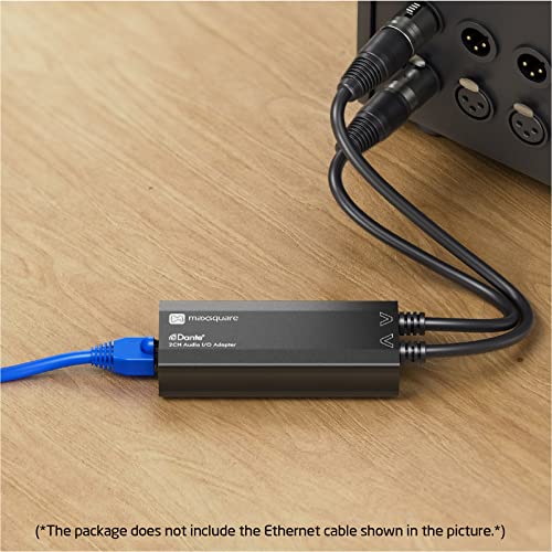 Dante Audio 2CH Digital Audio I/O Adapter, 2x2 Channels, TAA Compliant (MSQ-3400D)