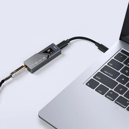 S.M.S.L D10 Audio Portable Mini Decoder Earphone Amplifier 2*CS43131 Chip 3.5mm Headphone Jack and 4.4mm Balanced Jack 500mW Output DSD256 32Bit/384kHz Connectable to PC Mobile Phone (Grey)