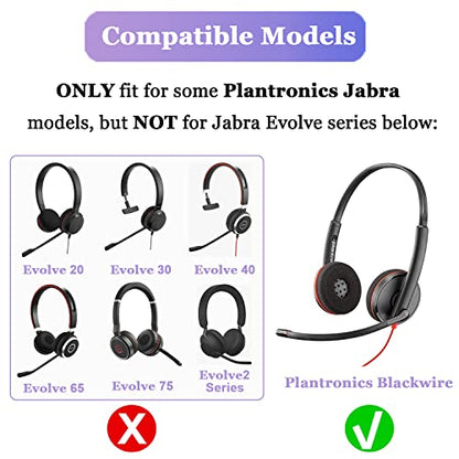 Ear Cushions for Plantronics Headset Earpads Replacement Foam Ear Pad | Work for Plantronics HW251N HW261N HW510 HW520 Blackwire C320 3210 3220 3320 Jabra PRO 920 Biz 1500 GN2000 Headphone (4 Pack)