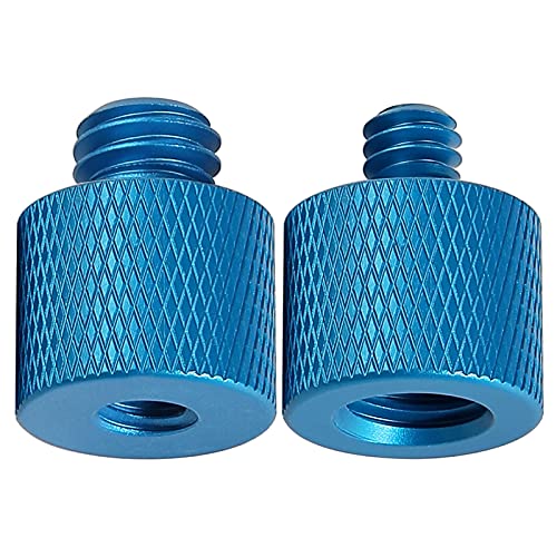 1/4 to 3/8 & 3/8 to 1/4 Camera Screw Tripod Adapter | Male to Female Screw for Camera, Mount, Monitor - color: Blue