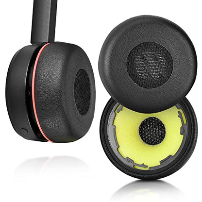 Replacement Ear Pads Cushions Cover Repair Parts Compatible with Jabra Evolve 75 75+ / 75 UC / 75MS (Protein Leather earpads.)