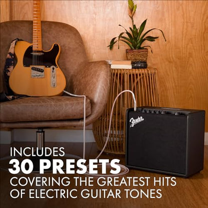 Fender Mustang LT25 Guitar Amplifier, 25-Watt Combo Amp with 8" Speaker | 25 Watt Digital Modeling Combo Amp with 8 Speaker, 30 Presets, Color Display, USB and Headphone Output
