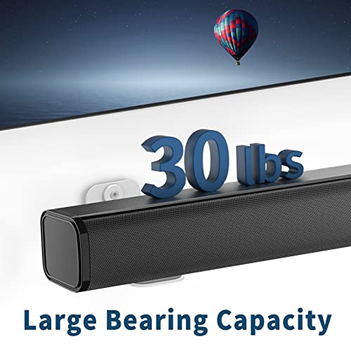 notiela Universal Soundbar Mount Wall Mount Shelf for Samsung, Onn, Sony, JBL, Vizio, Nakamichi, LG, Roku and Most of Sound Bars Mount Mounting Bracket Under TV, White - color: White, size: One Pack